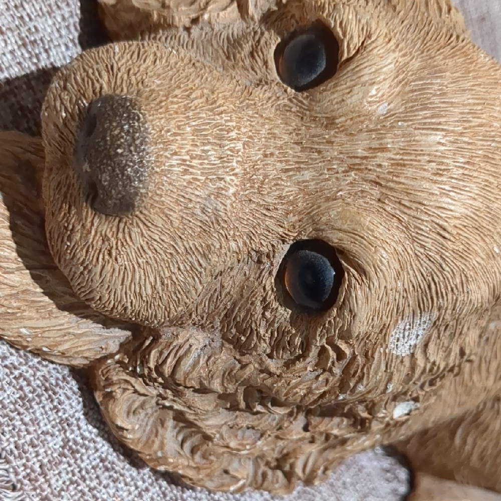 Adorable Brown Dog Figurine